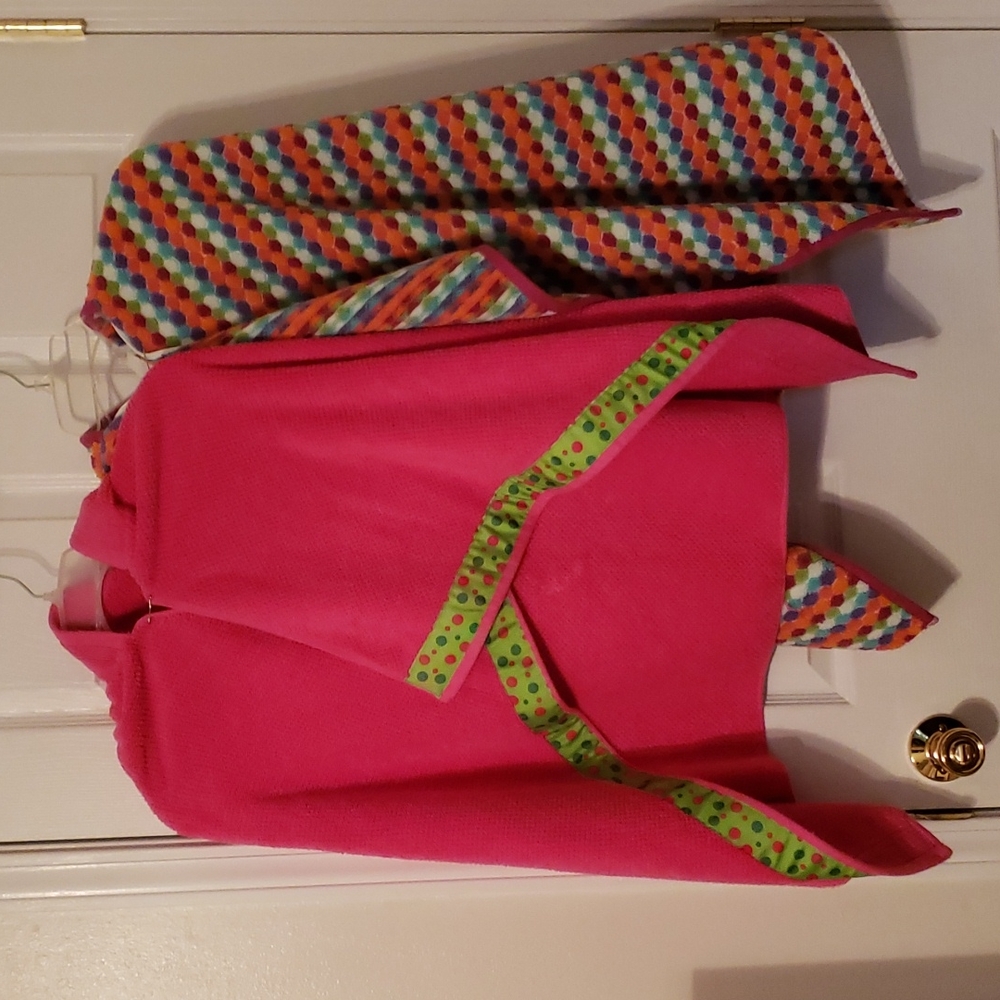 2 Large Hooded towels, handmade